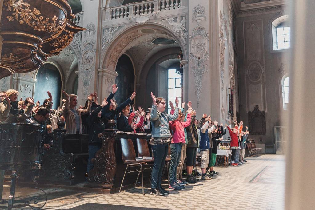 Interaktiver Gottesdienst mit den Kommunionkinder