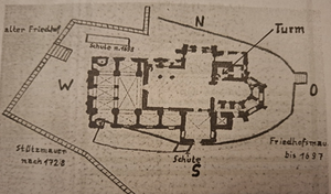 Grundriss der Kirche um 1626